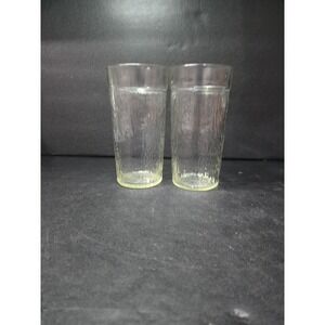 Classic Kerr Glass Icicle Tumblers, Set of 2, Clear Drinking Glasses,‎ Textured